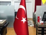 MAKAM BAYRAĞI TÜRK BAYRAKLI MAKAM BAYRAĞI BEYLİKDÜZÜ BAYRAK